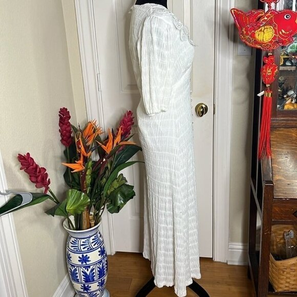 NWT CIEBON Madison Ruffle Shirred Maxi Dress SZ M - Picture 9 of 12